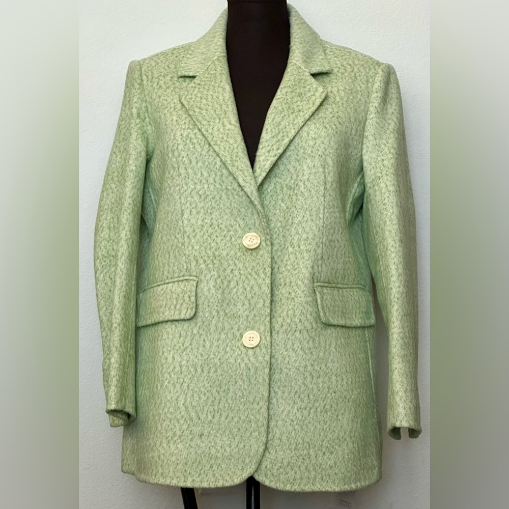 NWT Retro Green Women's Blazer Wool Jacket